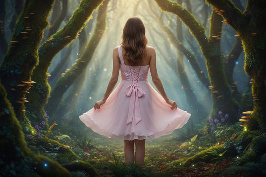 Blush Pink One-Shoulder Cocktail Dress