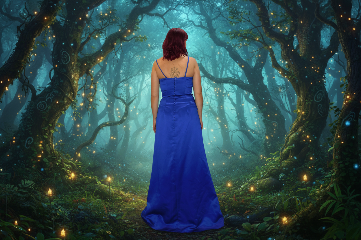 Royal Blue Dress with bust detail