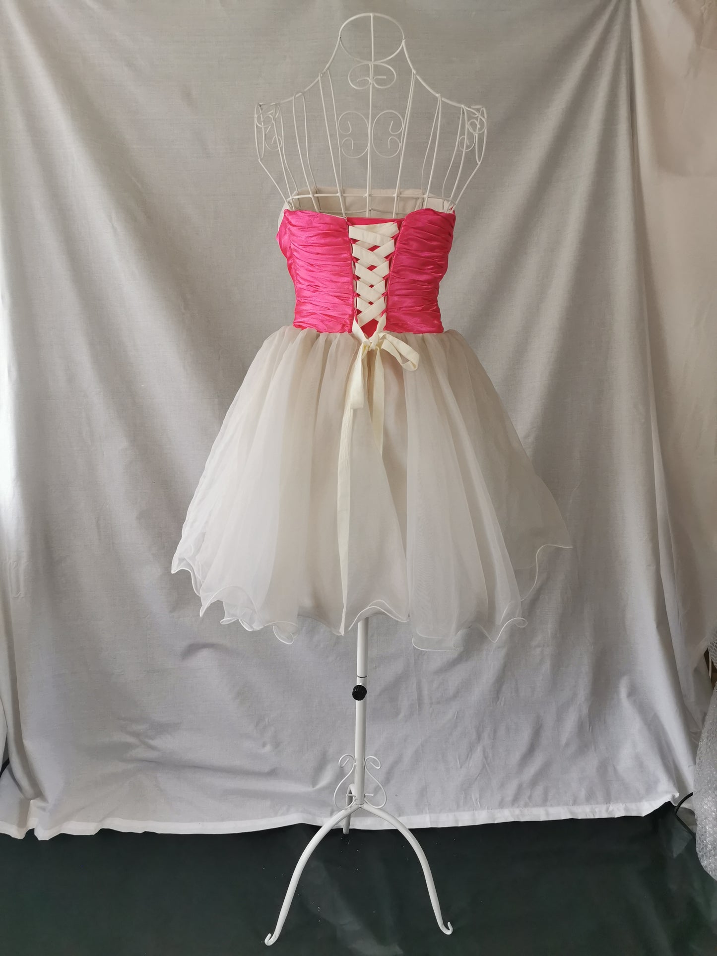 White and Pink Dress