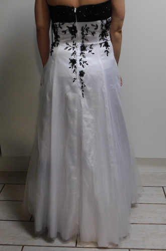 White and Black Gown