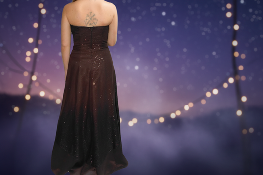 Brown and Black Dress