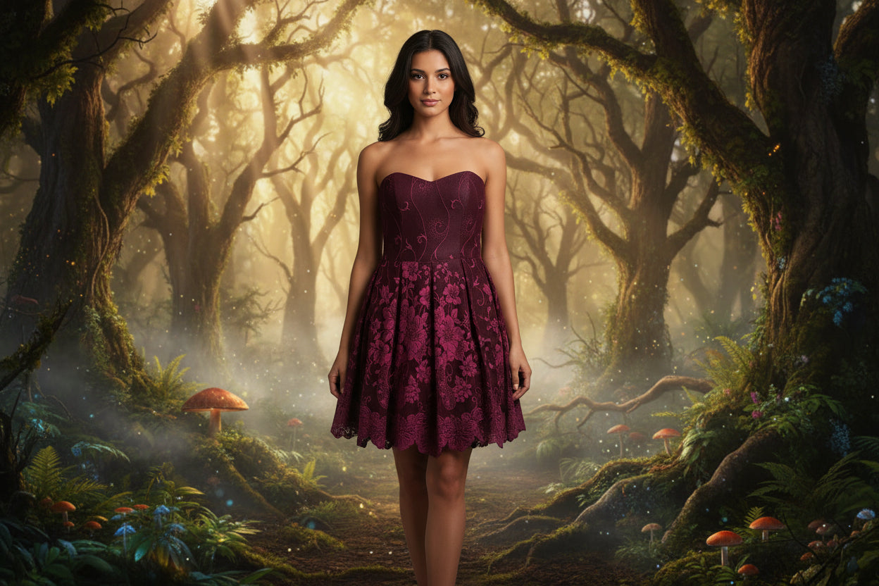 Purple and Pink Dress