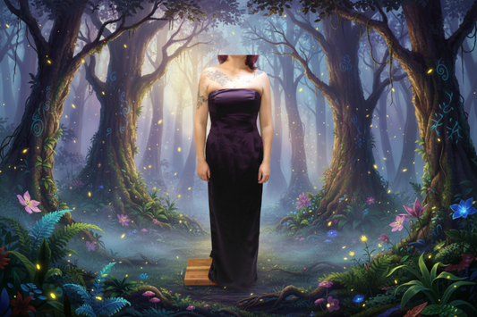 Purple Ballgown with Train