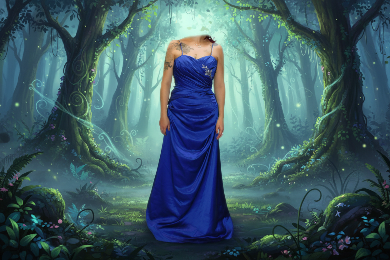 Royal Blue Dress with bust detail