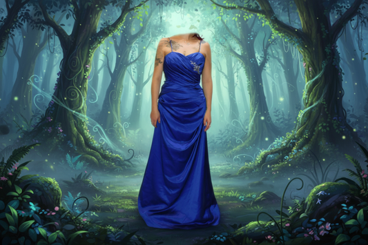 Royal Blue Dress with bust detail
