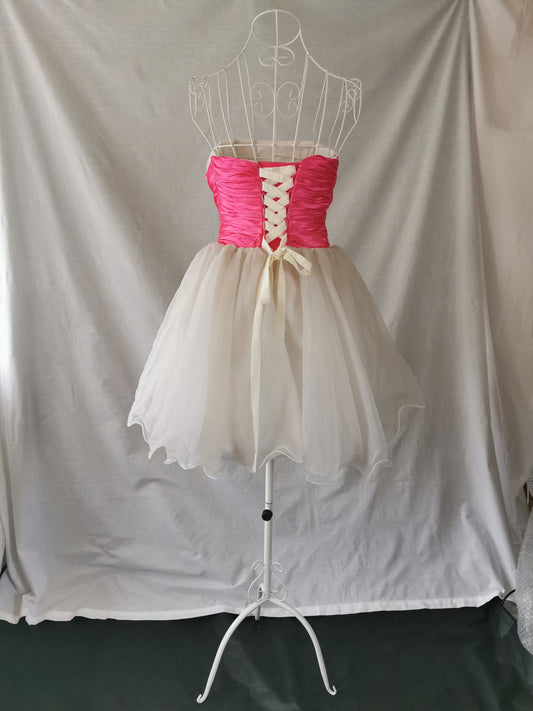 White and Pink Dress