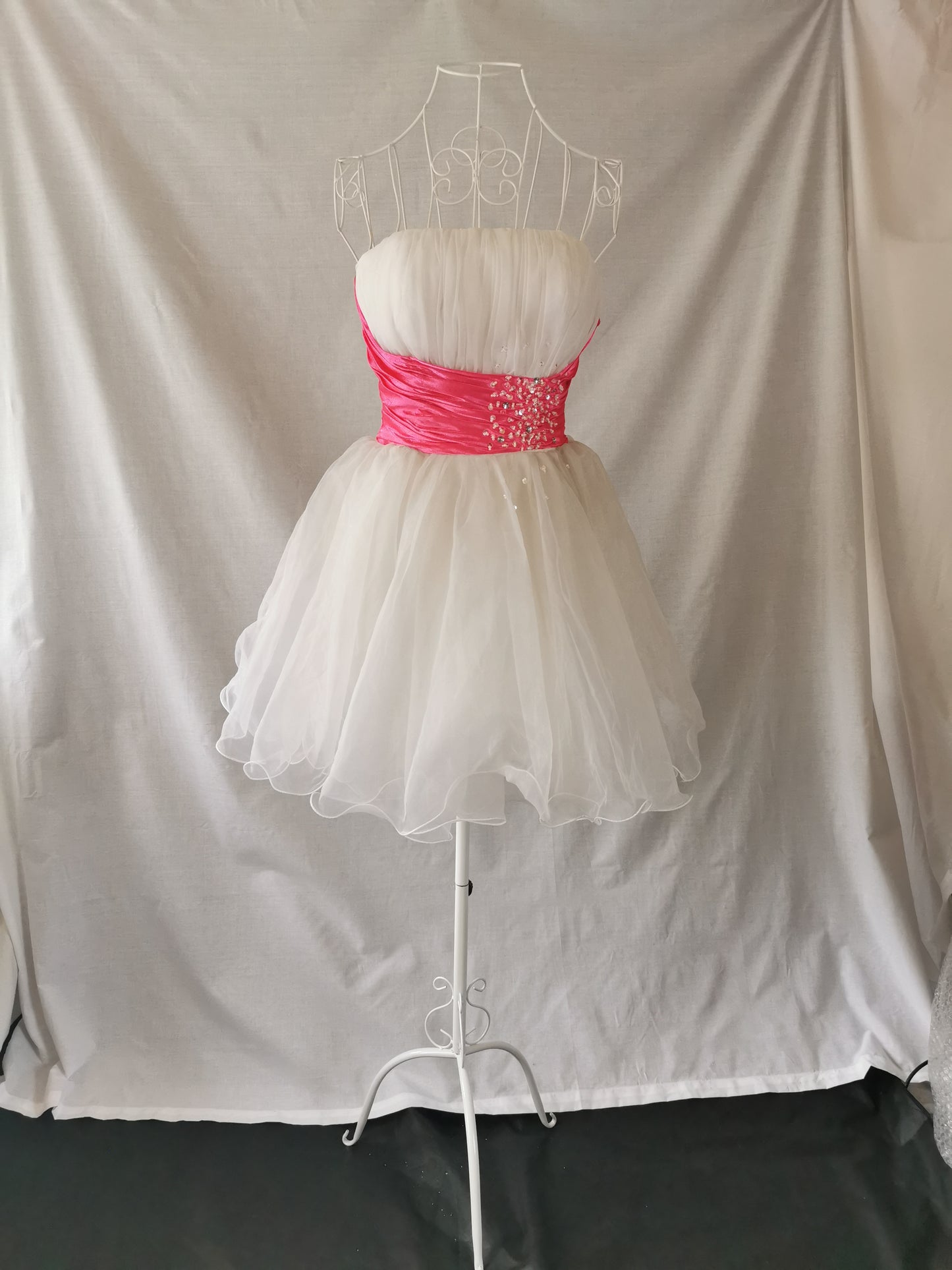 White and Pink Dress