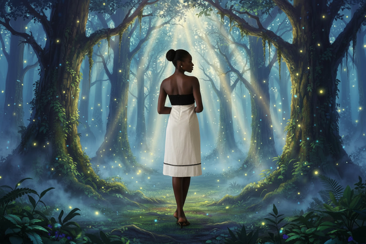 White and Black Dress