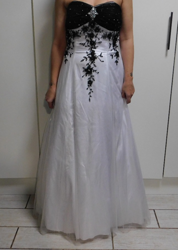 White and Black Gown